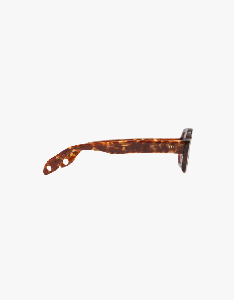 Elisa Johnson Jane Mini Sunglasses in Red Tortoise