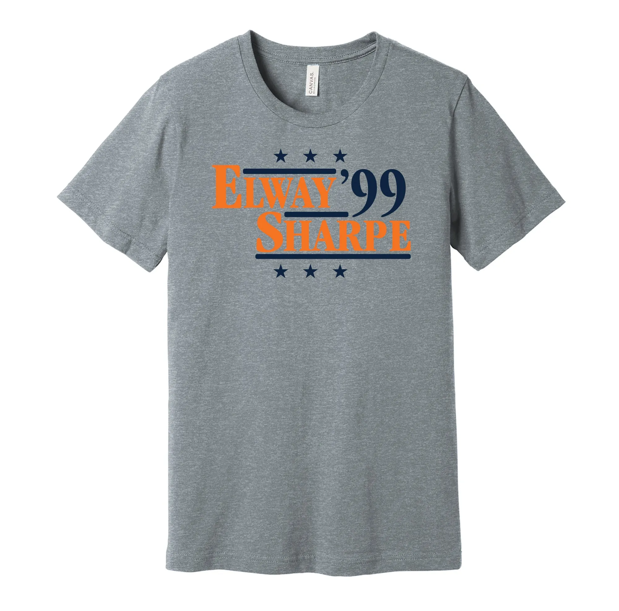 Elway & Sharpe '99 - Denver Football Legends Political Campaign Parody T-Shirt - Hyper Than Hype Shirts