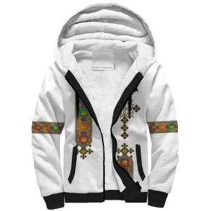 Ethiopia Saba Kemis Sherpa Hoodie Lion Of Judah LT15