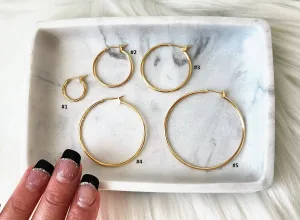 Everyday Gold Plated Hoops : 5. Large (45mm)