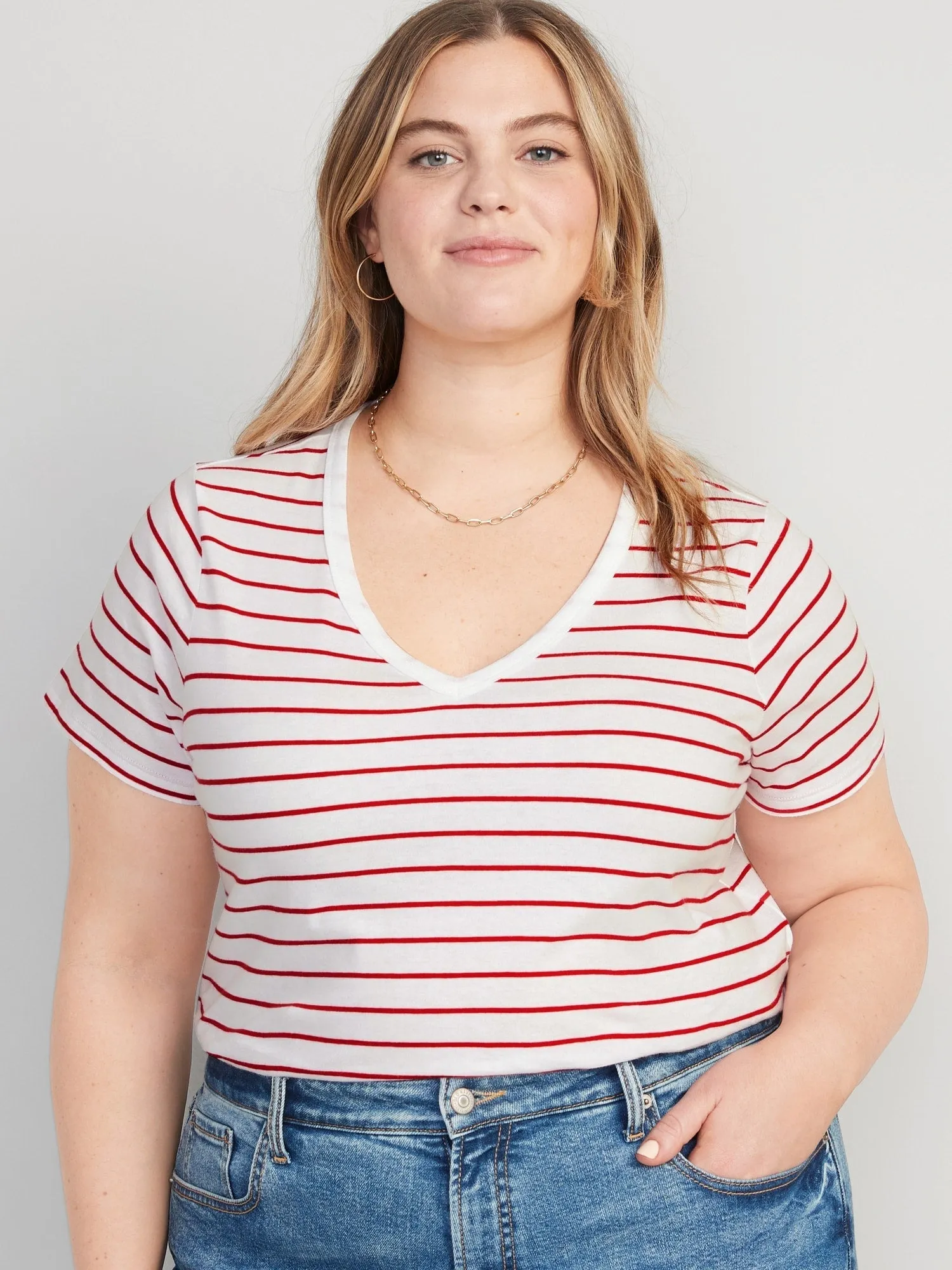EveryWear Striped Slub-Knit T-Shirt for Women