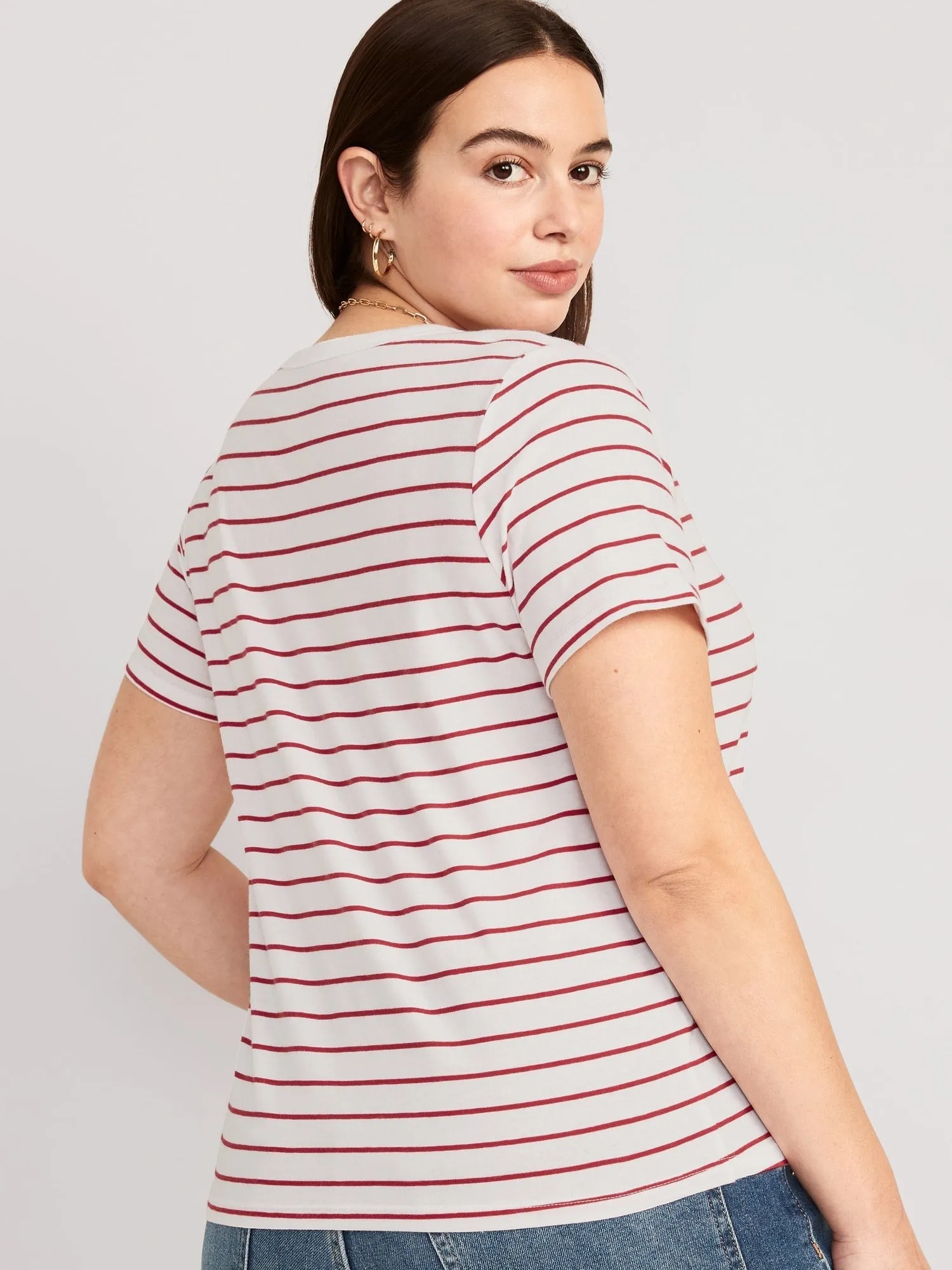 EveryWear Striped Slub-Knit T-Shirt for Women