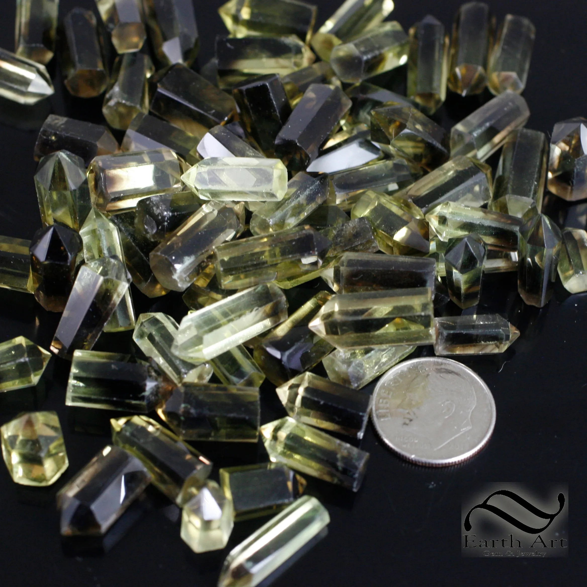 Facet Grade Bi-Colored Quartz Rough - 5 gram parcel