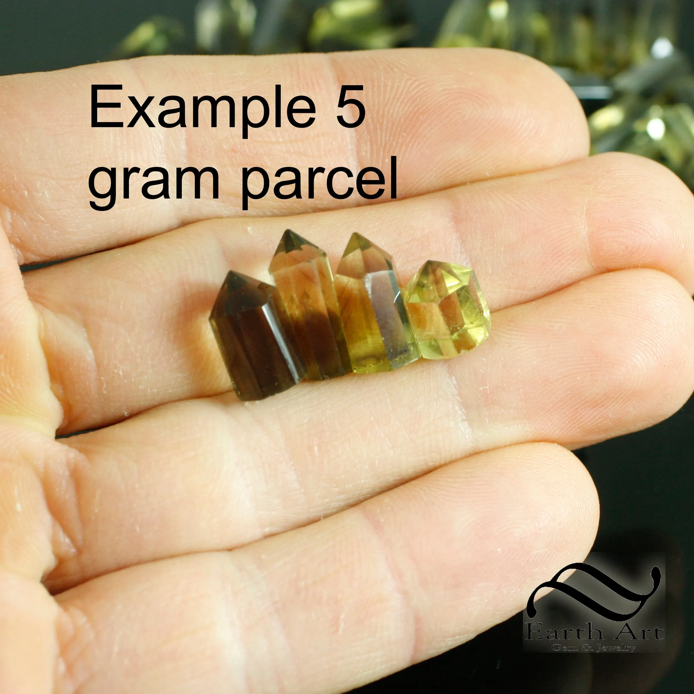 Facet Grade Bi-Colored Quartz Rough - 5 gram parcel
