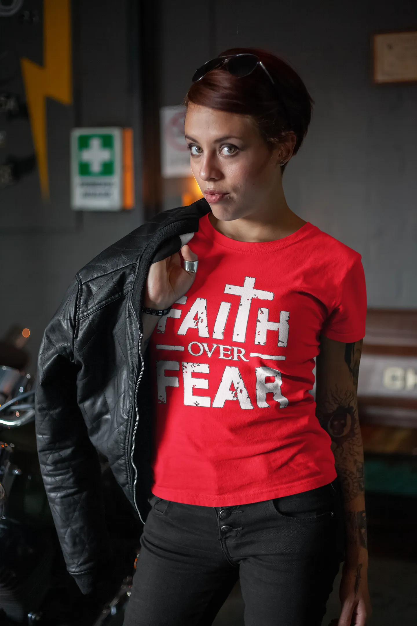 Faith over Fear (Distressed Style) T-shirt