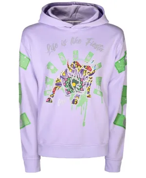 Fiesta Bull Reflective Affirmation Hoodie - Lavender
