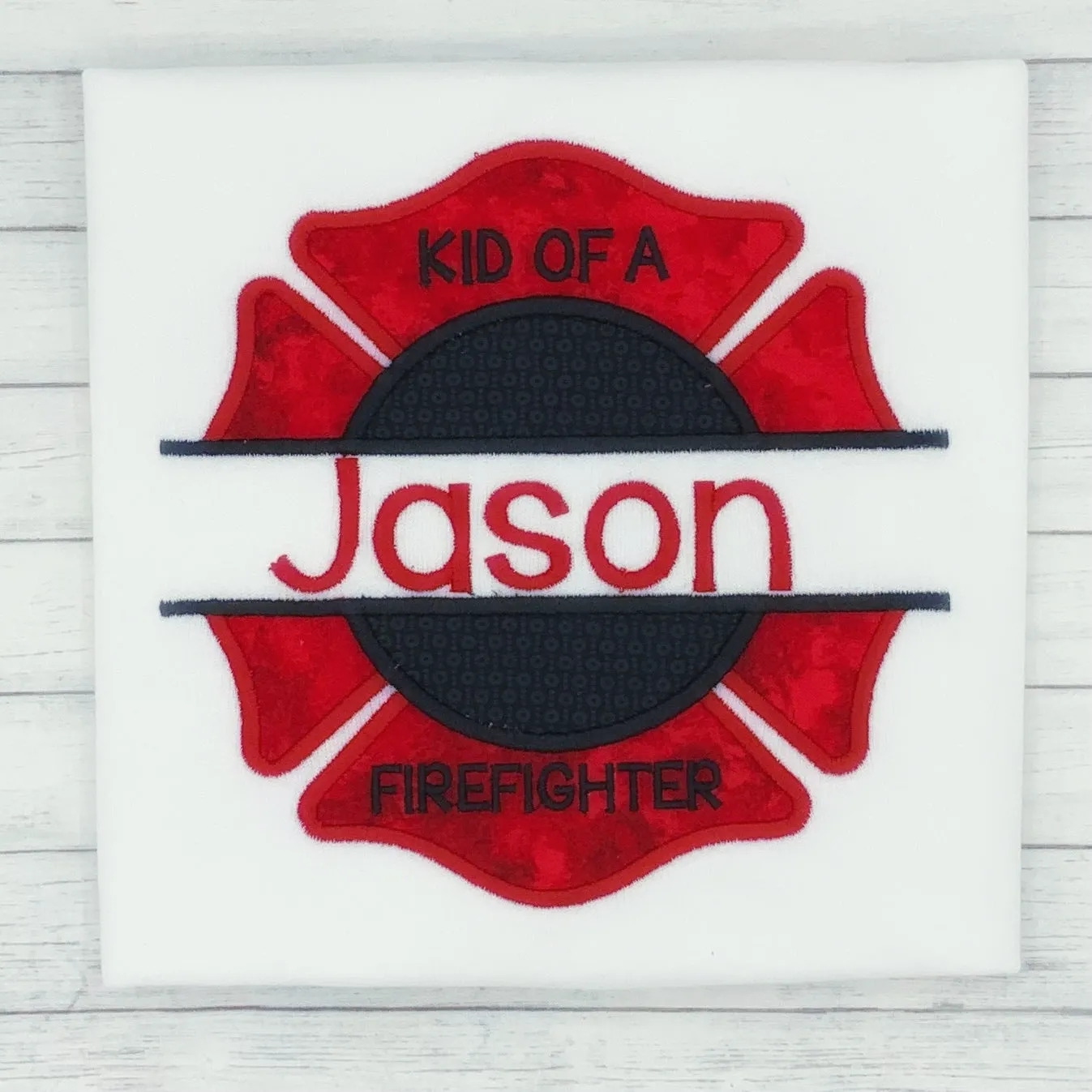 Firefighter Maltese Cross- Name Shirt