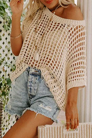 Fishnet Knit Sweater Tee