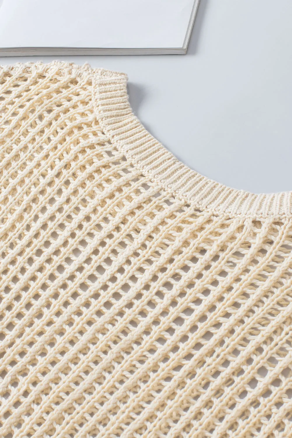 Fishnet Knit Sweater Tee