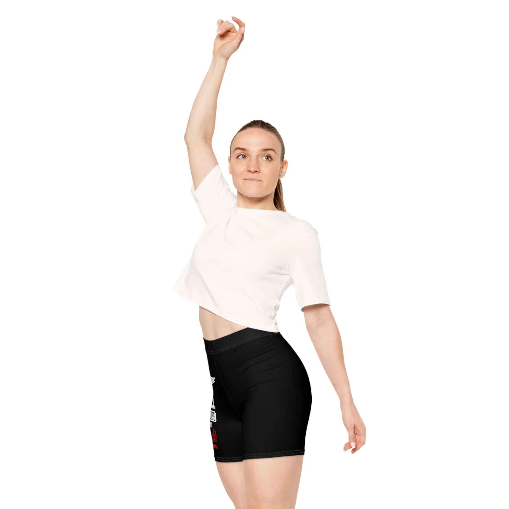 Forever White/ Biker Shorts