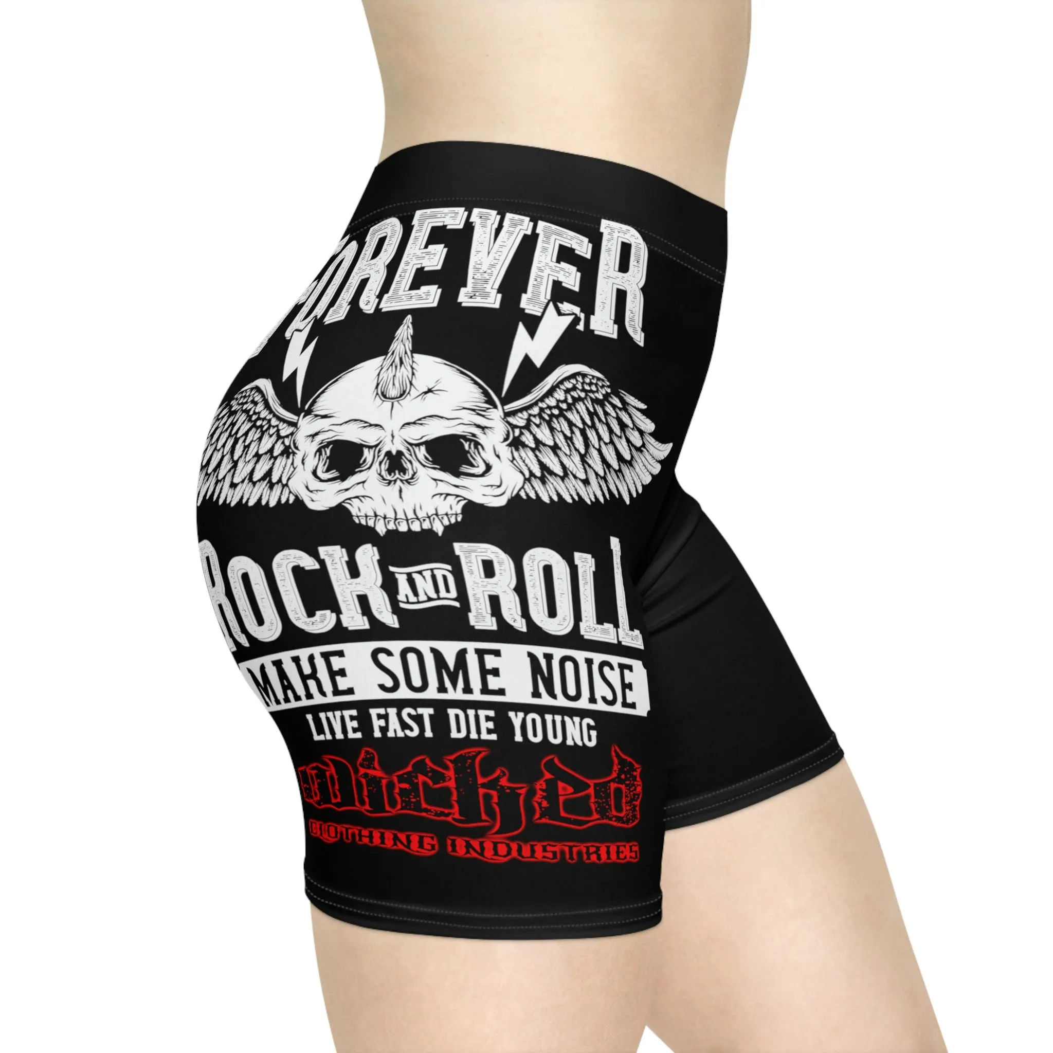 Forever White/ Biker Shorts
