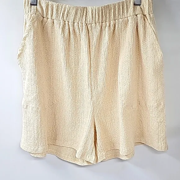 FP Beach 2 Piece Shorts Set Relaxed Fit Adjustable Straps &amp; Pockets