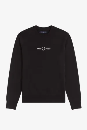 Fred Perry M2644 Emroidered Sweatshirt 102 Black