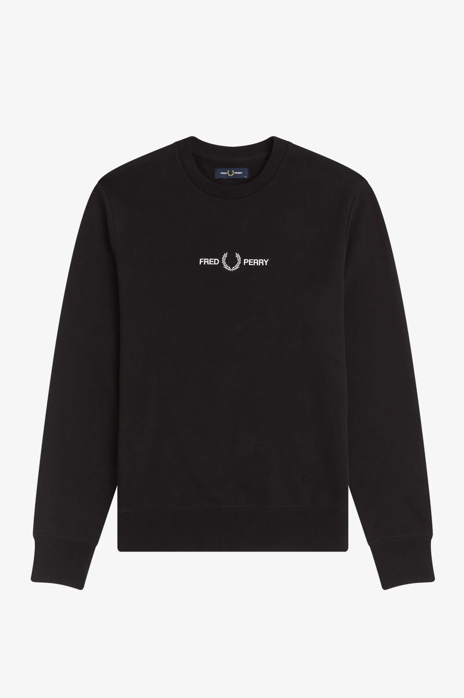 Fred Perry M2644 Emroidered Sweatshirt 102 Black