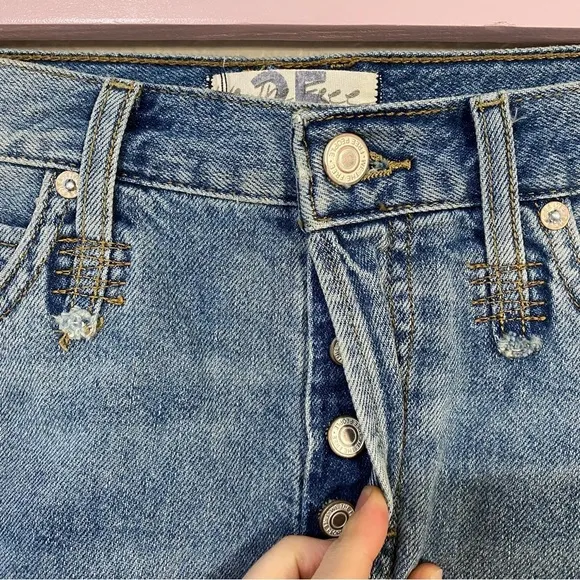 Free People Loose Cannon Denim Shorts