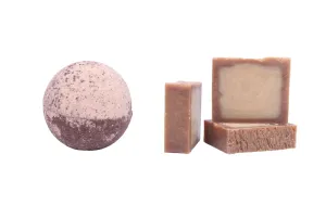 Fresh Brewed Coffee Goat Milk Handmade Soap Bar and Bath Bomb with Olive Oil & Shea Butter For Body, Face and Hands (4 Oz One Bar Soap   4.5 Oz One Bath Bomb)