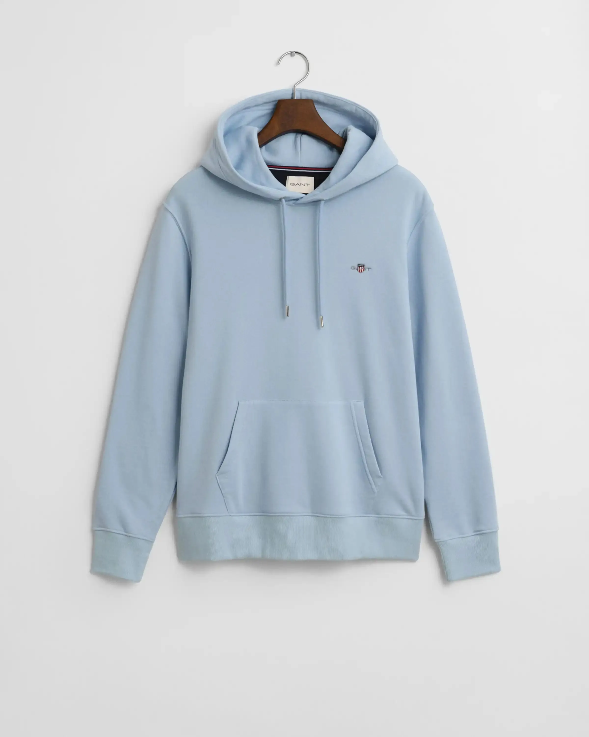 GANT Mens Regular Shield Hoodie Fresh Blue
