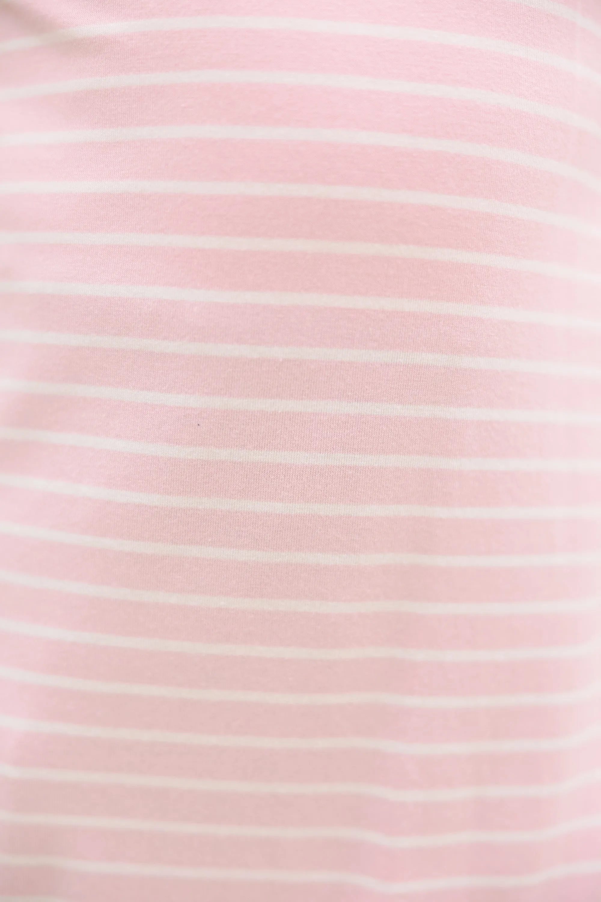 Girls: Let's Meet Later Pink and Ivory Striped Top