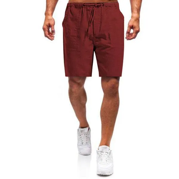 Glistensport Men's linen loose casual shorts