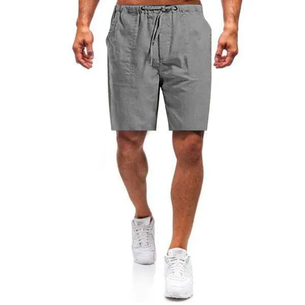 Glistensport Men's linen loose casual shorts