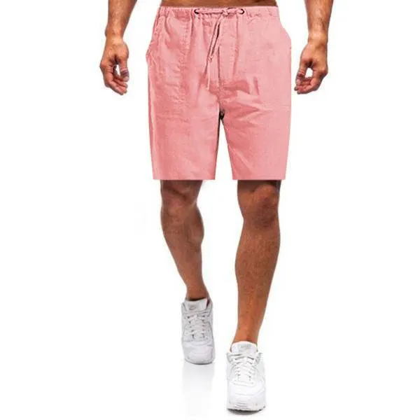 Glistensport Men's linen loose casual shorts
