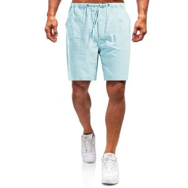 Glistensport Men's linen loose casual shorts