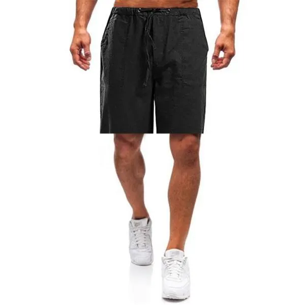Glistensport Men's linen loose casual shorts