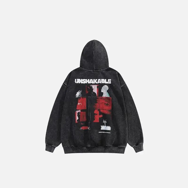 Gothic Style Oversized Hoodie for Y2K Streetwear Collection