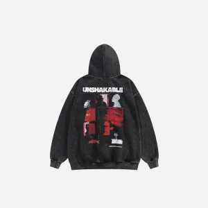 Gothic Style Oversized Hoodie for Y2K Streetwear Collection