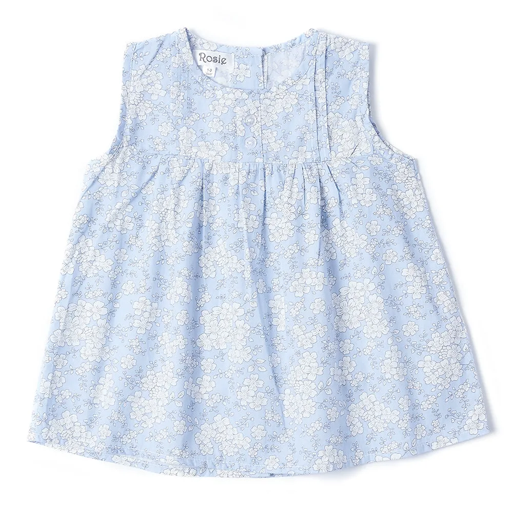 Grace Sleeveless Top Blue