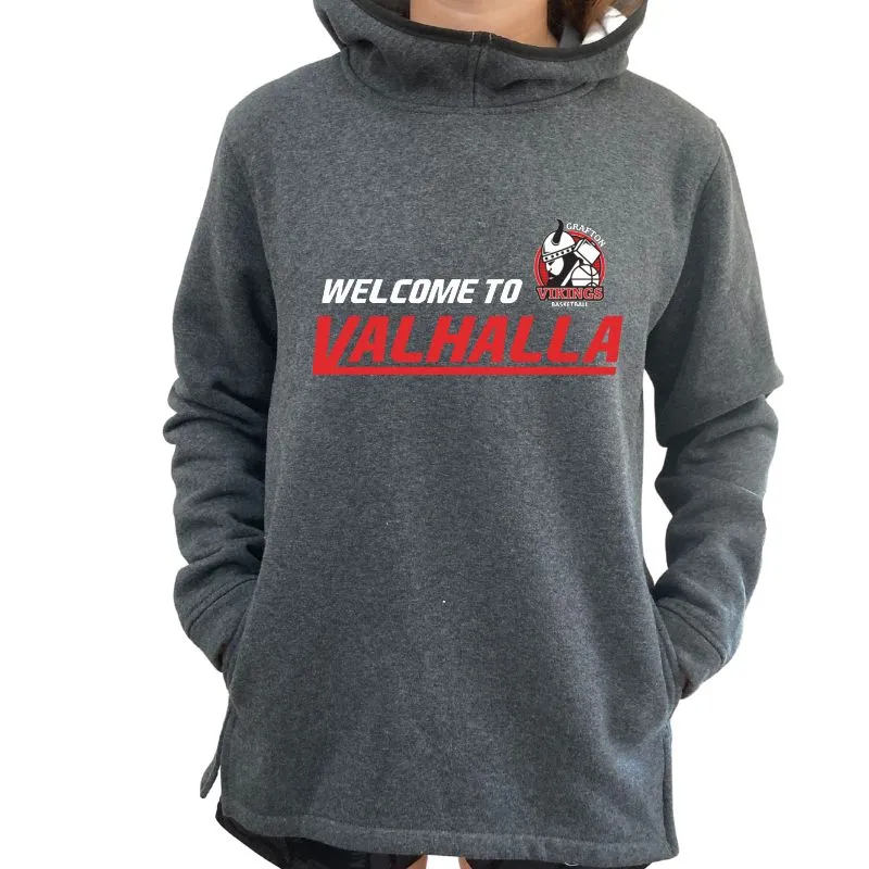 Grafton Vikings Stock Cotton Fleece Hoodie Dark Marle Grey