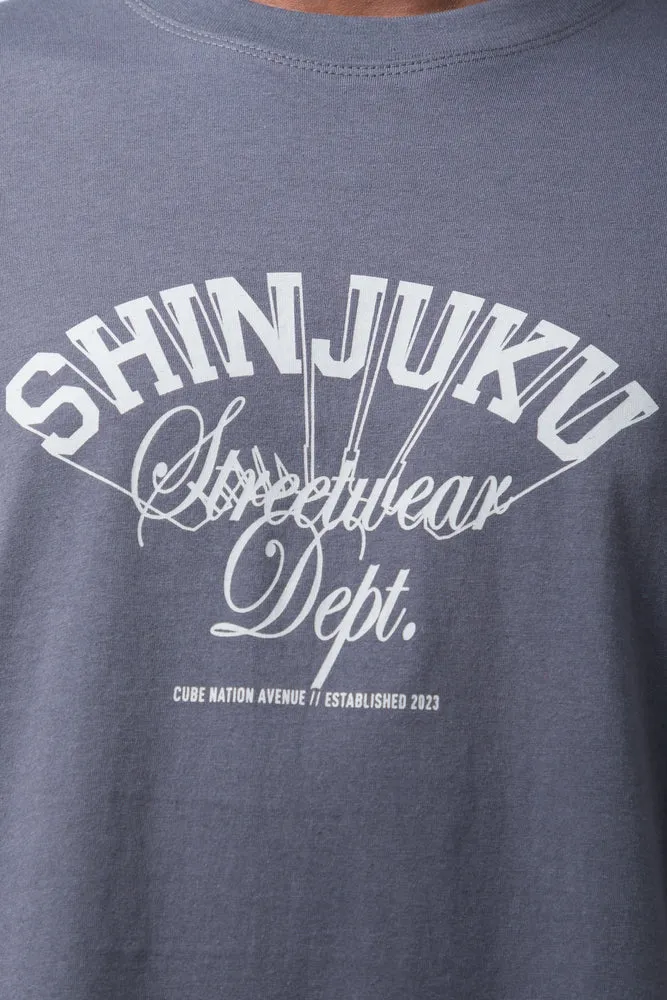 Graphic Short Sleeve T-Shirt Grey