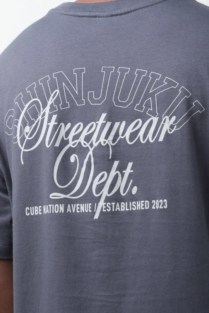Graphic Short Sleeve T-Shirt Grey