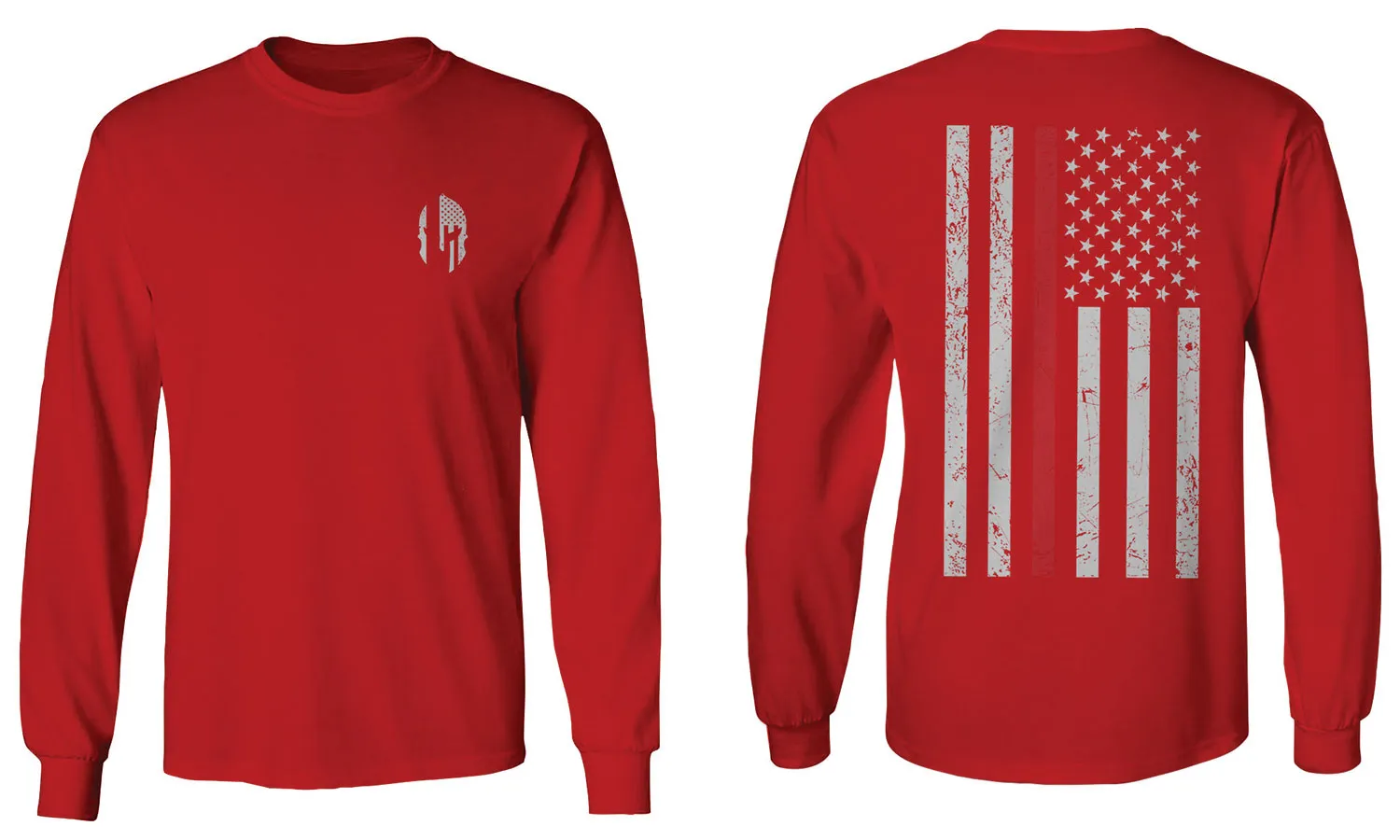Greek Helmet America Support Thin Red Line Fonts Firefighter mens Long sleeve t shirt