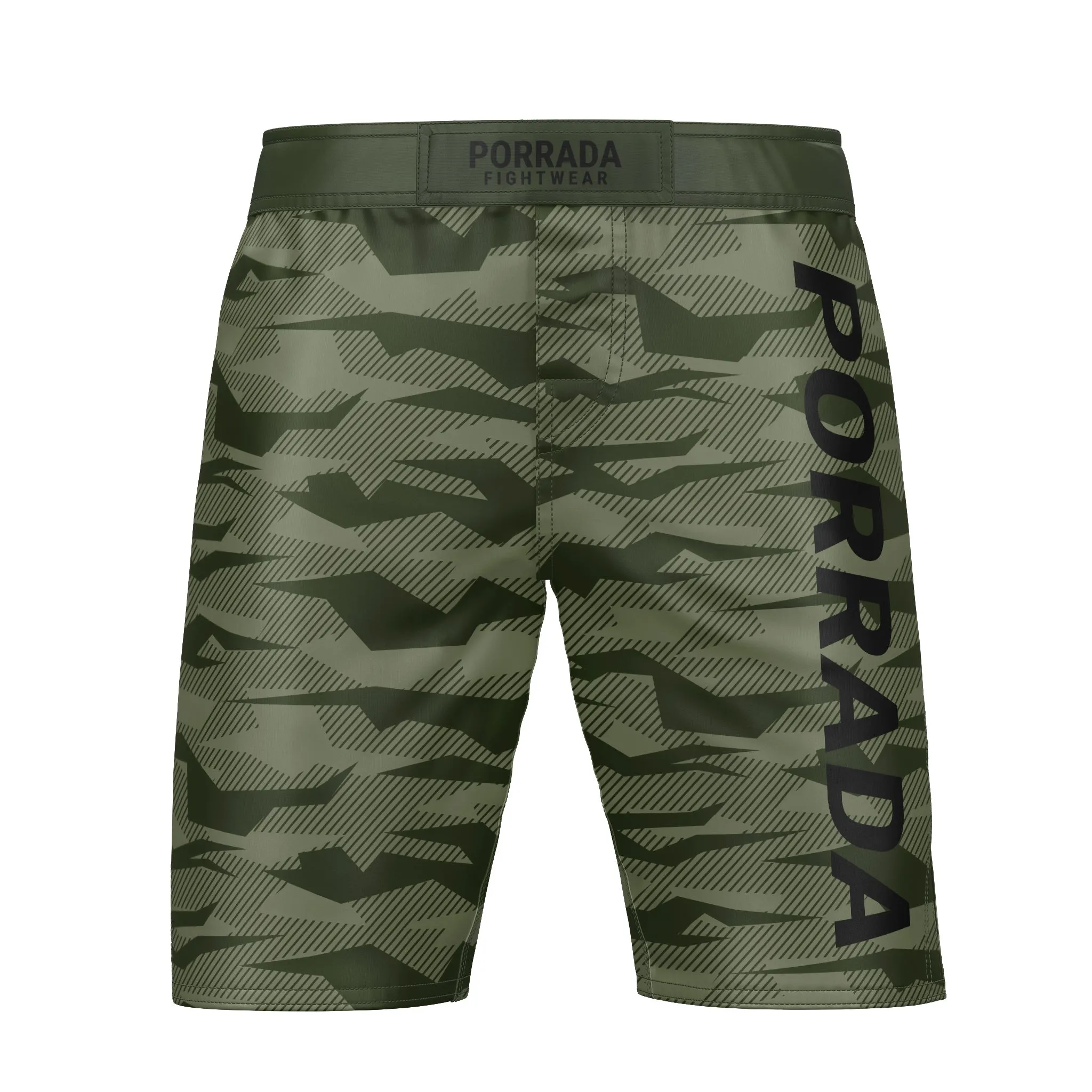 GREEN CAMO FIGHT SHORTS