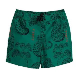 Green Tiger Swim Shorts - Retired