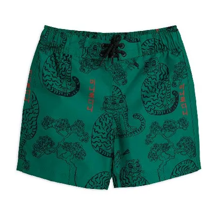 Green Tiger Swim Shorts - Retired
