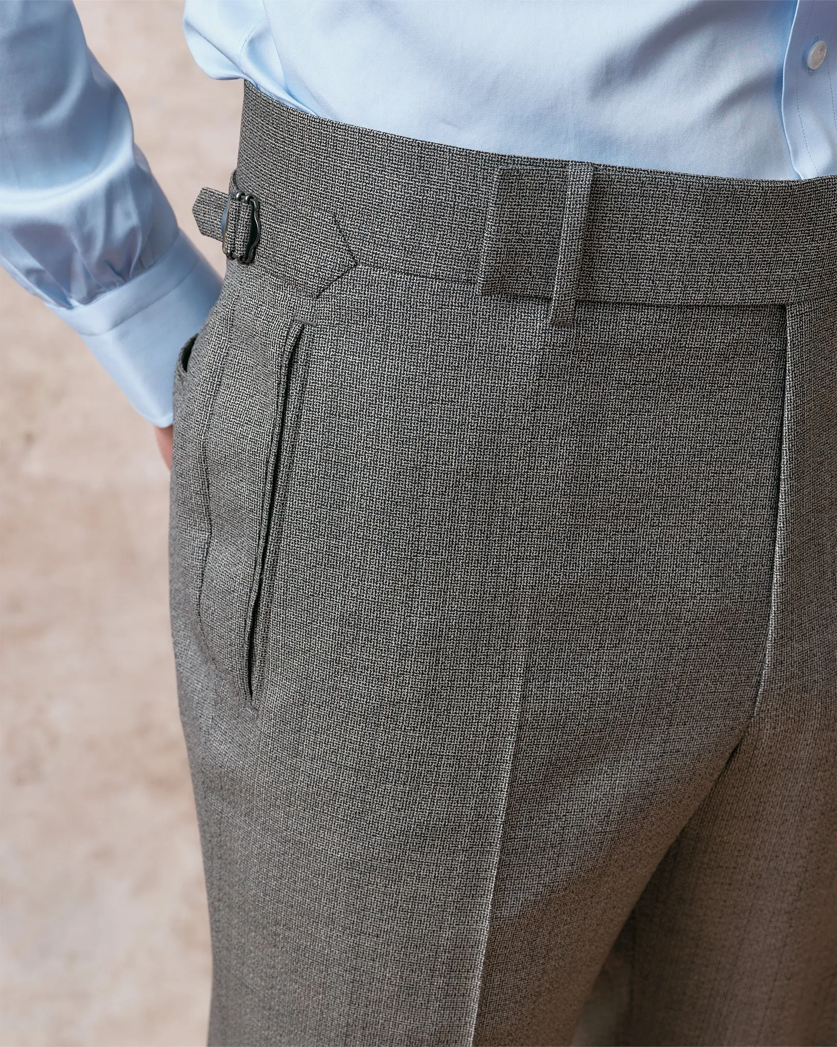 Grey Micro Classic Trousers