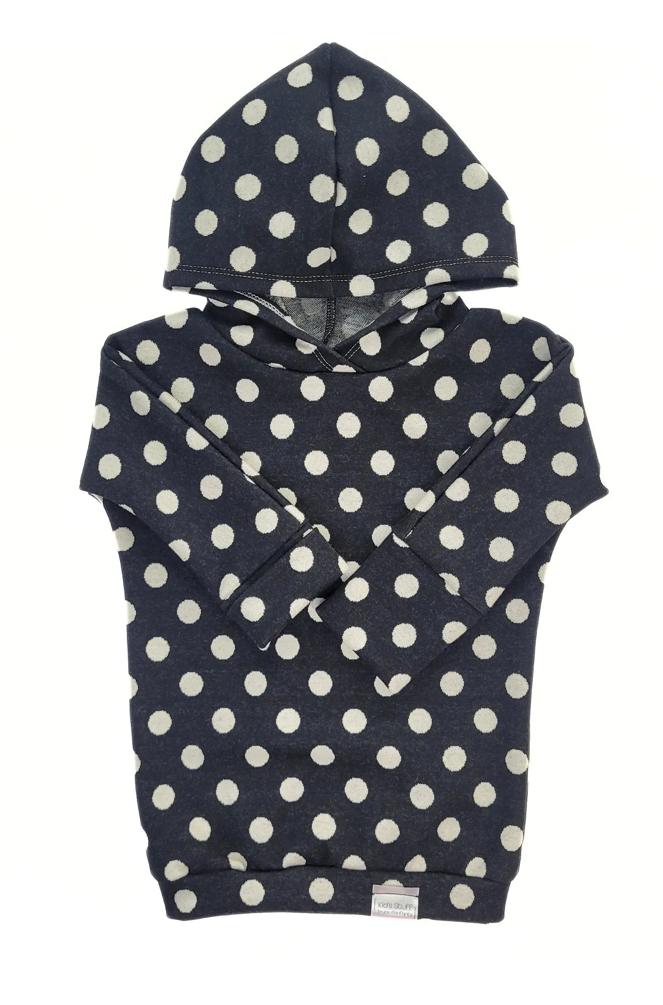 Grow With Me Hoodie | Black   Polka Dots