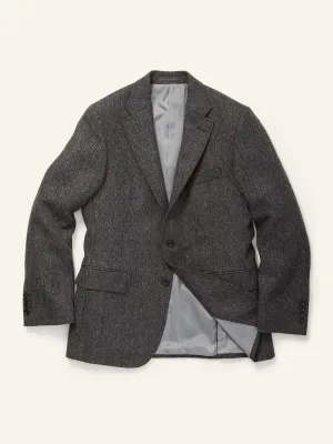 Gunton Herringbone Tweed Jacket Charcoal