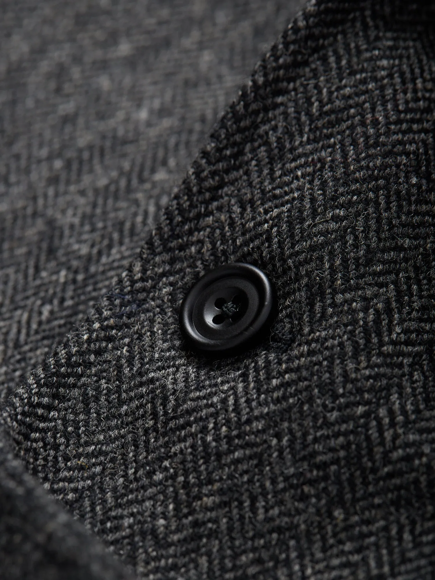 Gunton Herringbone Tweed Jacket Charcoal