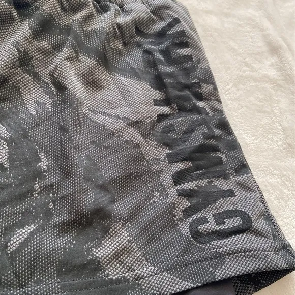 Gymshark Black Camo Loose Power Shorts- Size Small