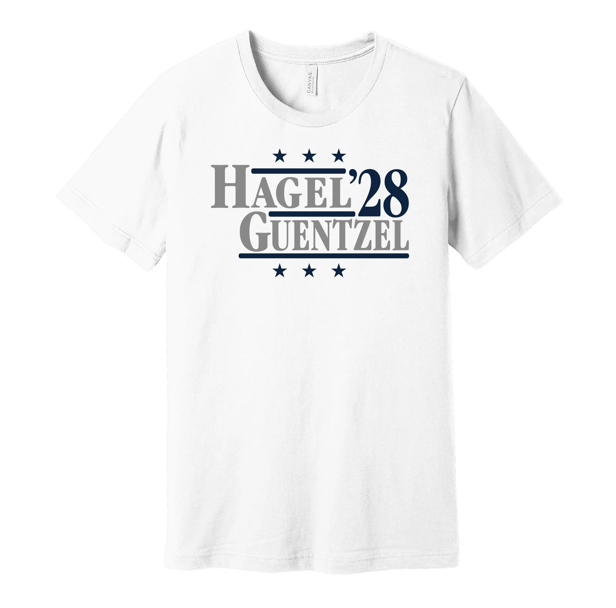 Hagel & Guentzel '28 - Tampa Bay Hockey Political Campaign Parody T-Shirt - Hyper Than Hype Shirts