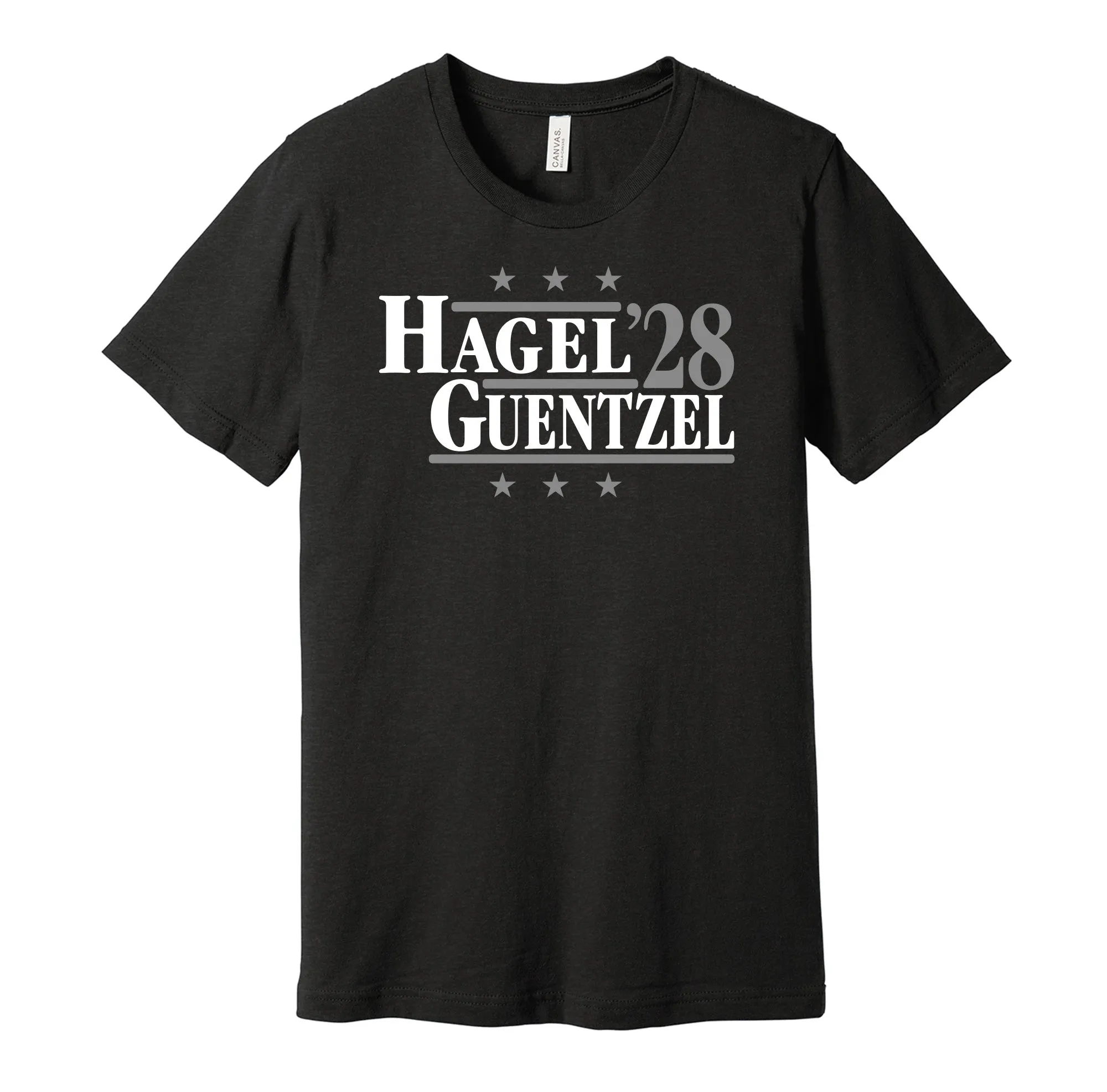 Hagel & Guentzel '28 - Tampa Bay Hockey Political Campaign Parody T-Shirt - Hyper Than Hype Shirts