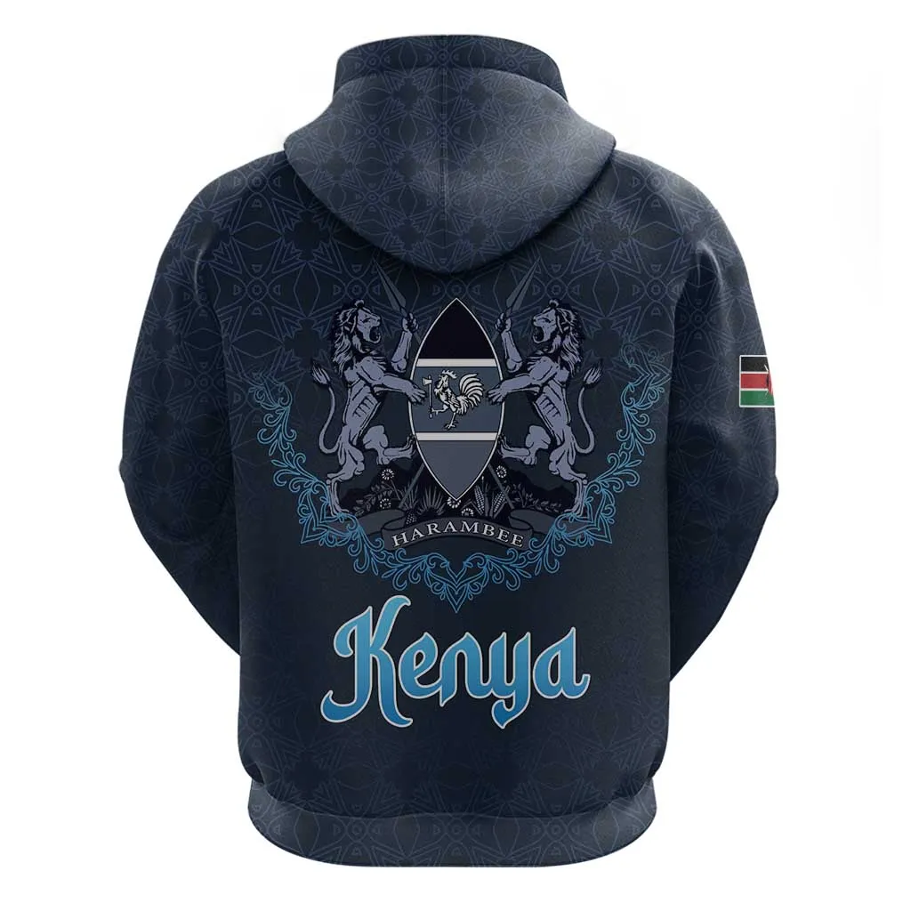 Happy Eid Al-Adha Zip Hoodie Kenya Mubarak LT15