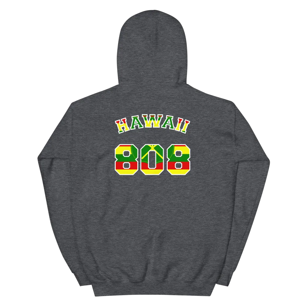 Hawaii 808 - Flag Jersey with White Border (front/back) *ADULT HOODIE*