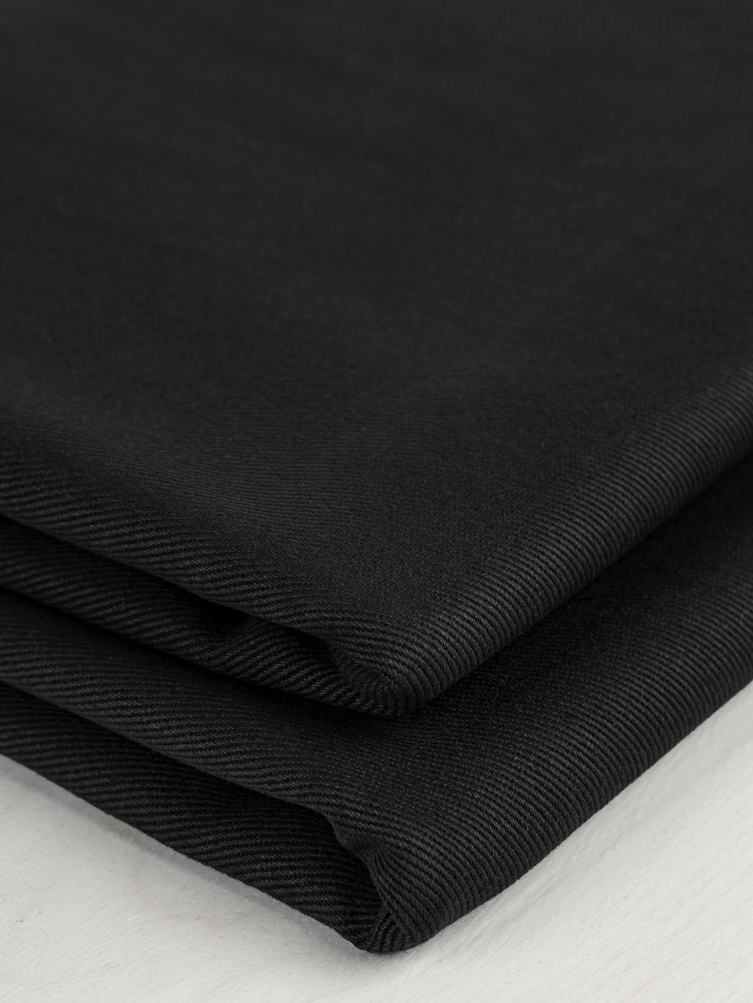 Heavyweight Organic Cotton Twill - Black - Swatch