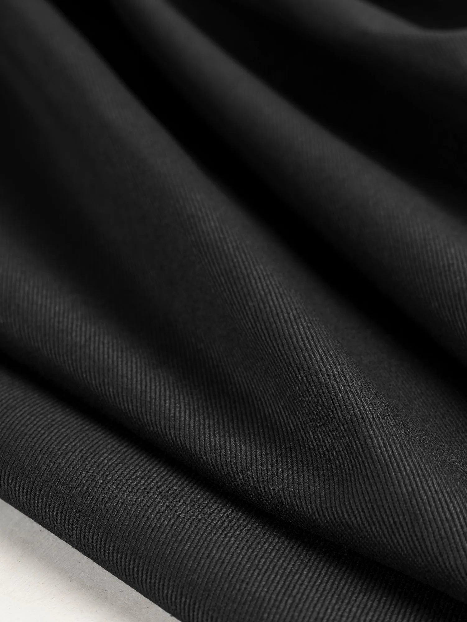 Heavyweight Organic Cotton Twill - Black - Swatch