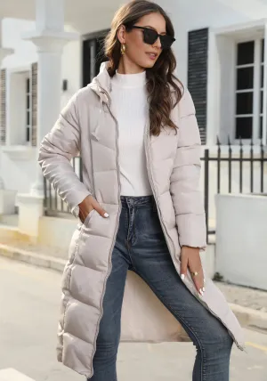 Hooded Long Slim-Fit Winter Cotton Padded Coat