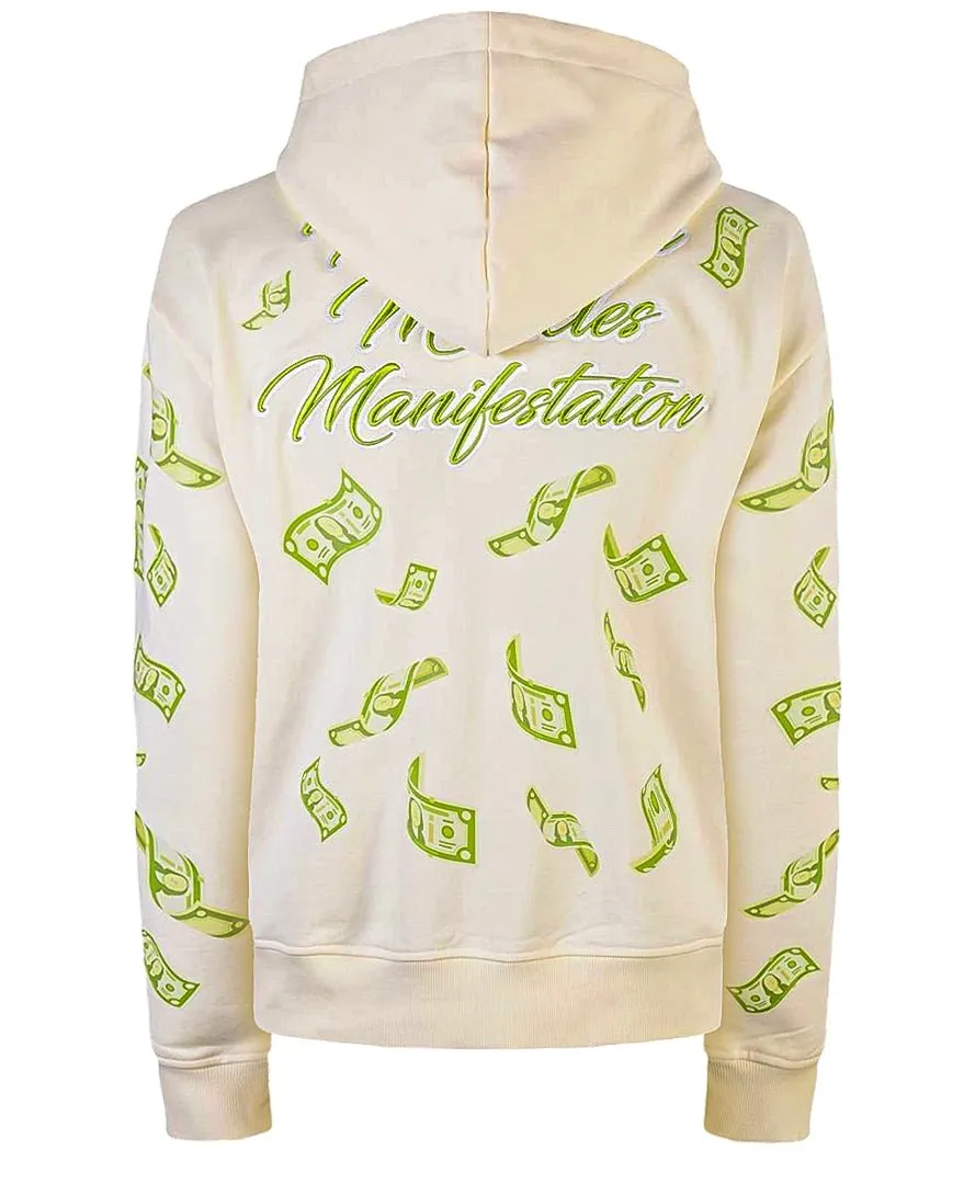 ‘Hoodie Nation’ Rhinestone Affirmation Hoodie - Sand
